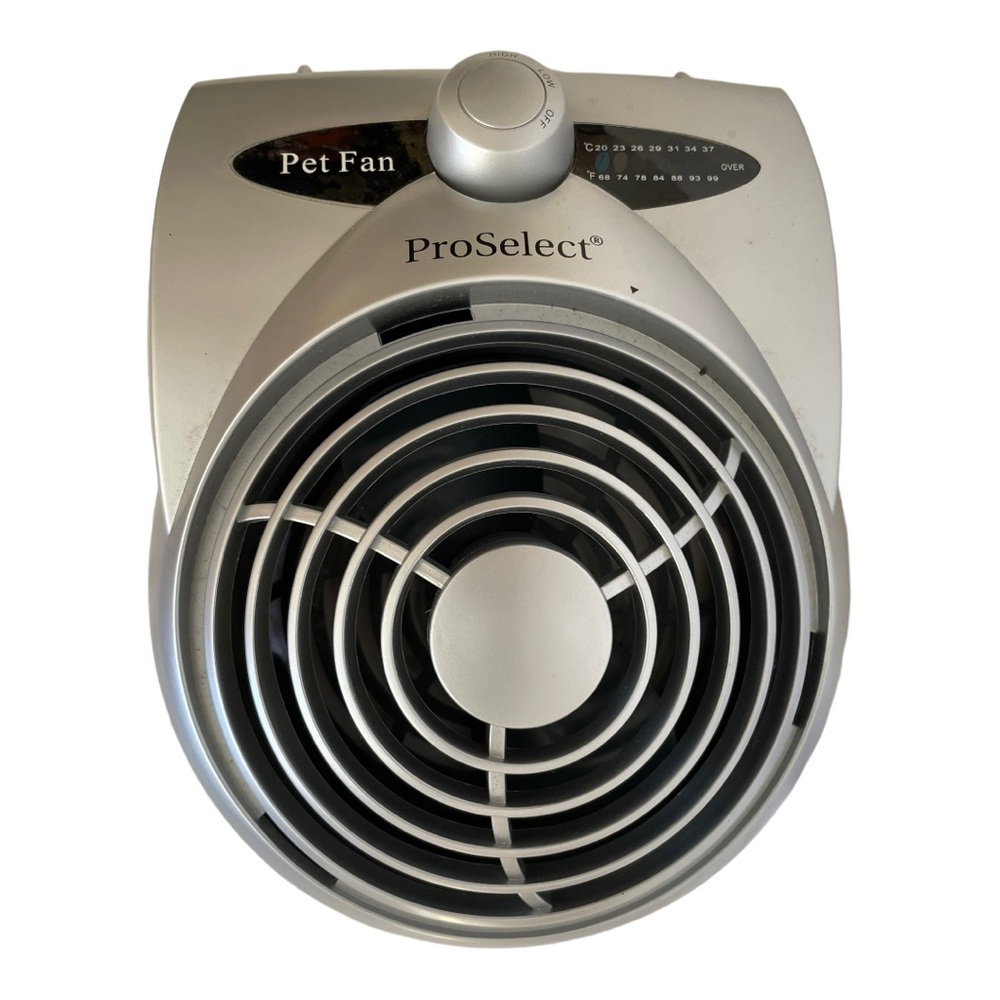 Pro Select Silver Quiet Battery Cool Pup Crate Fan